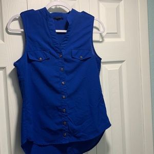 EUC Blue Sleeveless Blouse